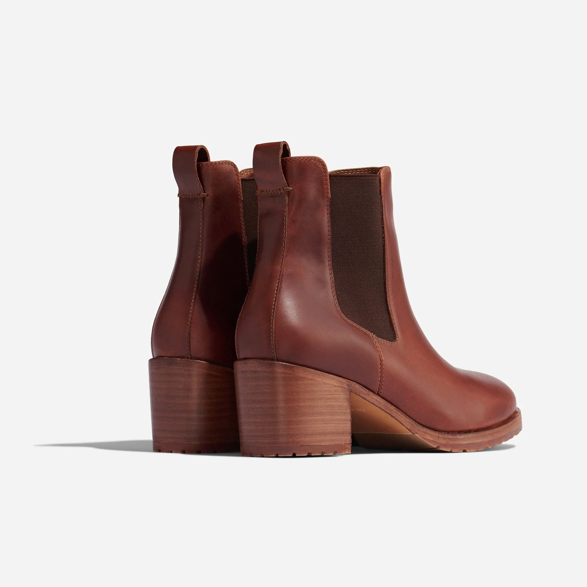 Ana Go-To Heeled Chelsea Boot Auburn