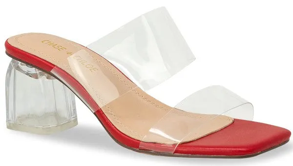 Avianna Clear Heeled Mules