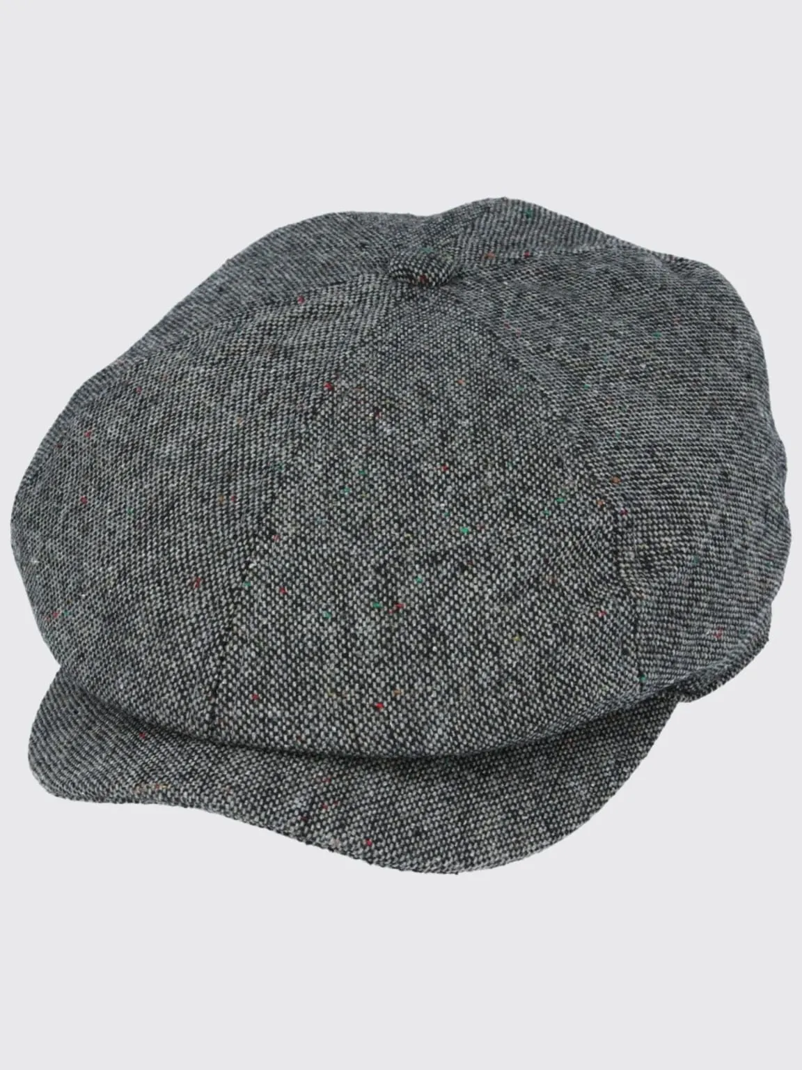 Barucci Elton Wool Blend Donegal Tweed Baker Boy Cap