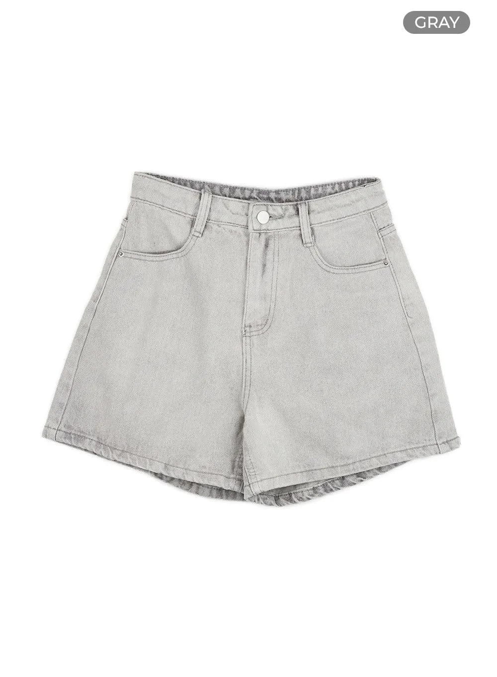 Basic Denim Light Washed Shorts OU411