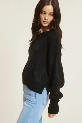 Black Sweater With Stitching