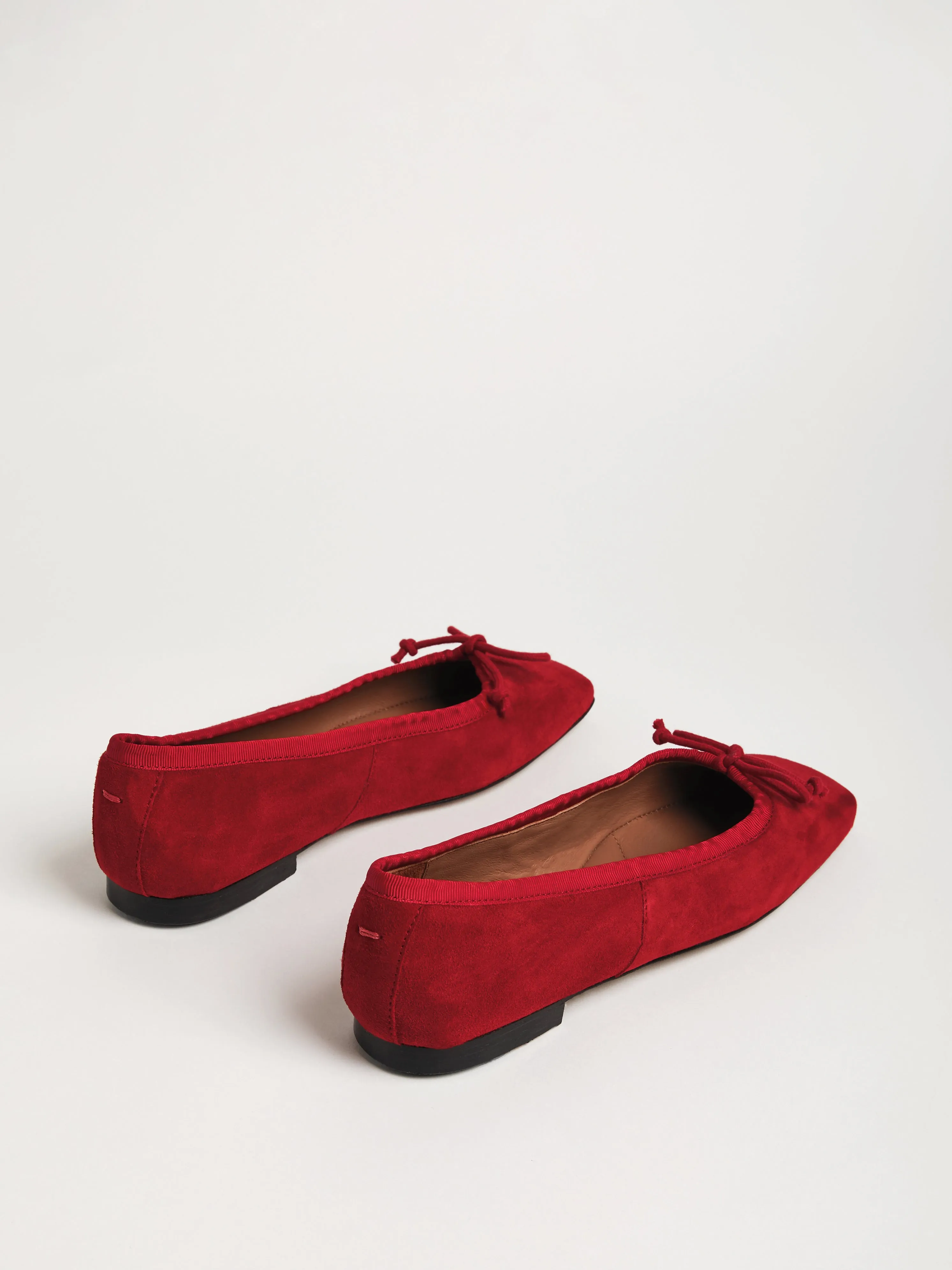 Chiswick Suede Ballerinas | Red