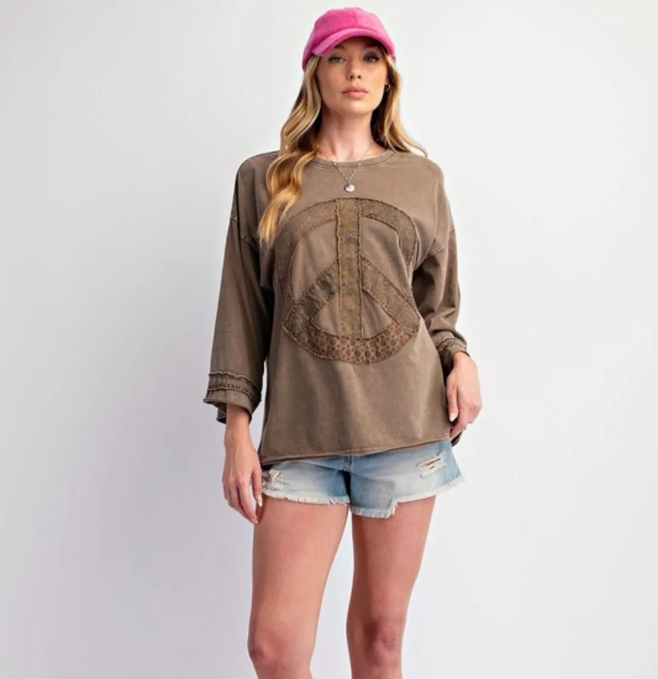 Coffee Peace Patch Top ET24303