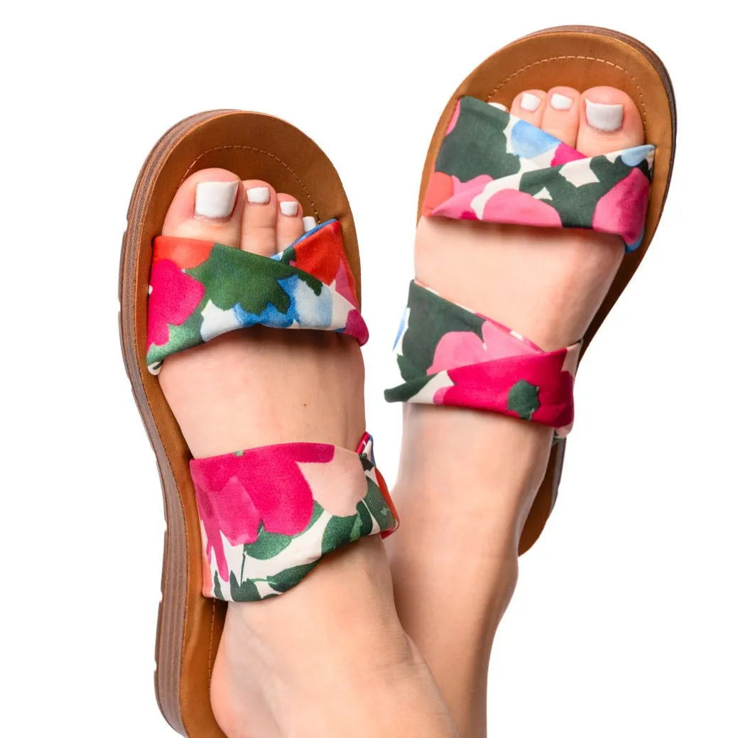 Corkys With a Twist Sandal in Flowers