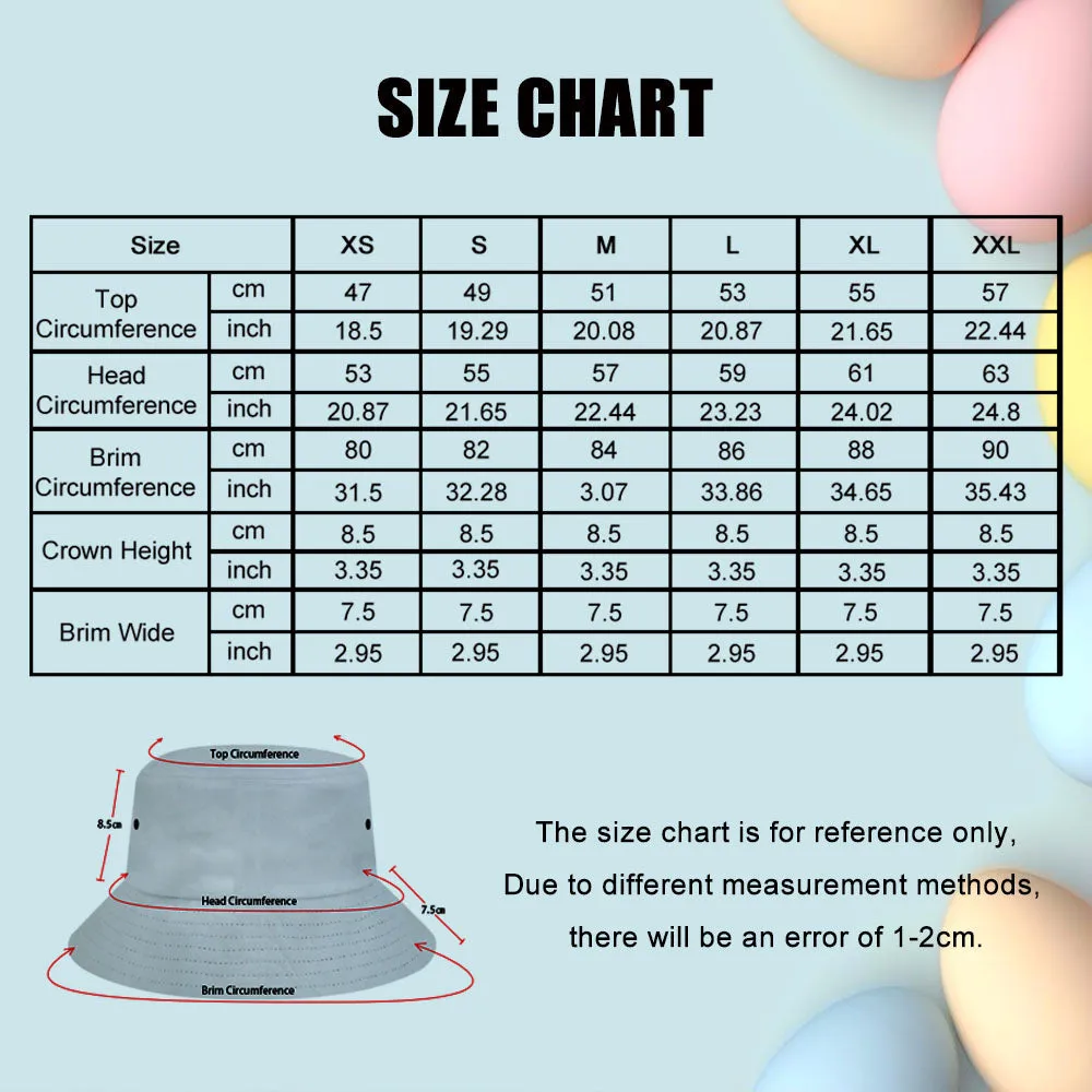 Custom Bucket Hat Personalize Face Food Bucket Hat Summer Wide Brim Fisherman Hat Gifts