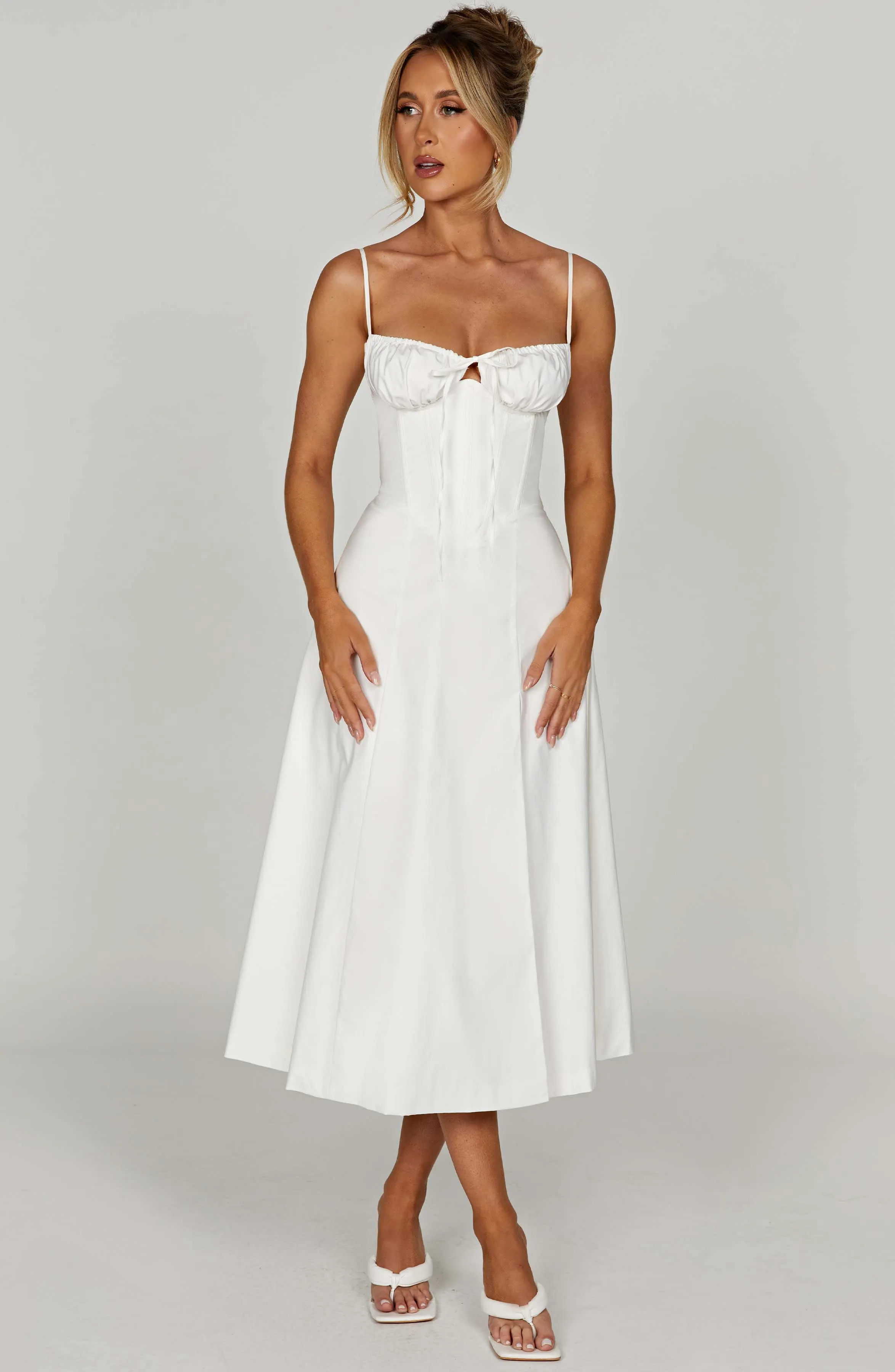 Deanna Midi Dress - Ivory