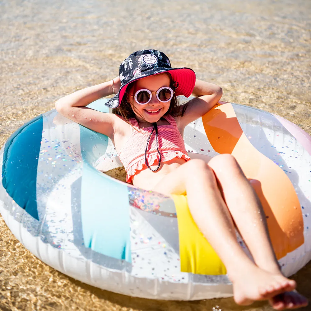 FLORAL VALENTINE SWIM HAT - 3 Sizes