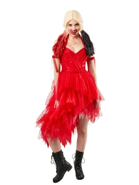 Adults Harley Quinn Red Dress Costume - Official Warner Bros Suicide Squad 2 Merchandise