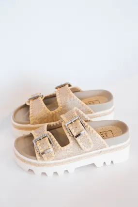 Laura Slide, Gold Woven | ShuShop