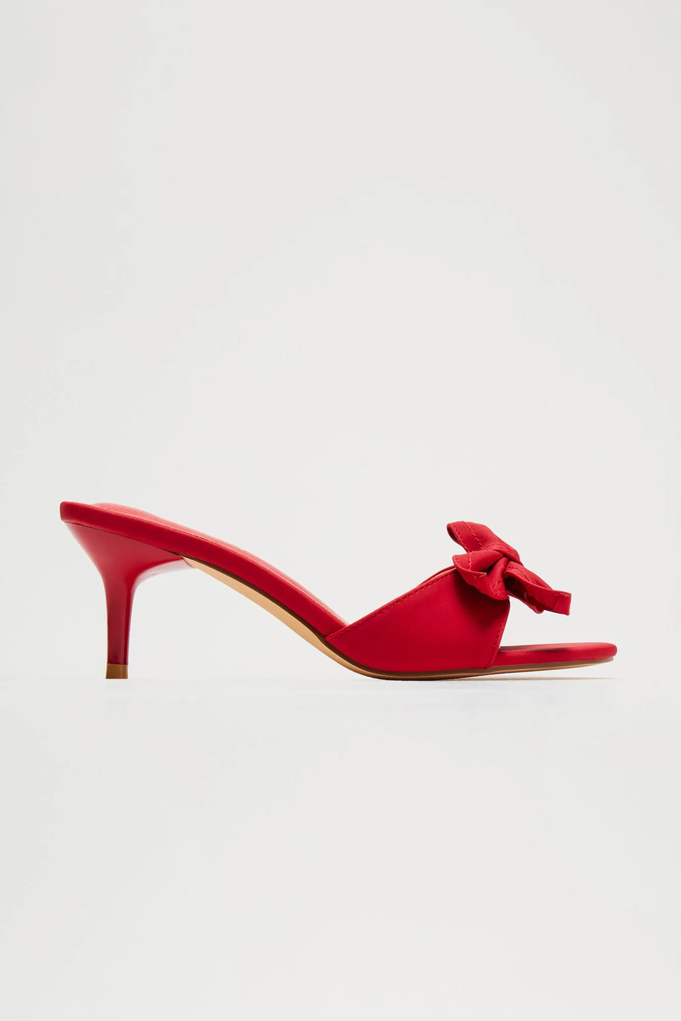 Lets Meet Later Kitten Heels - Red