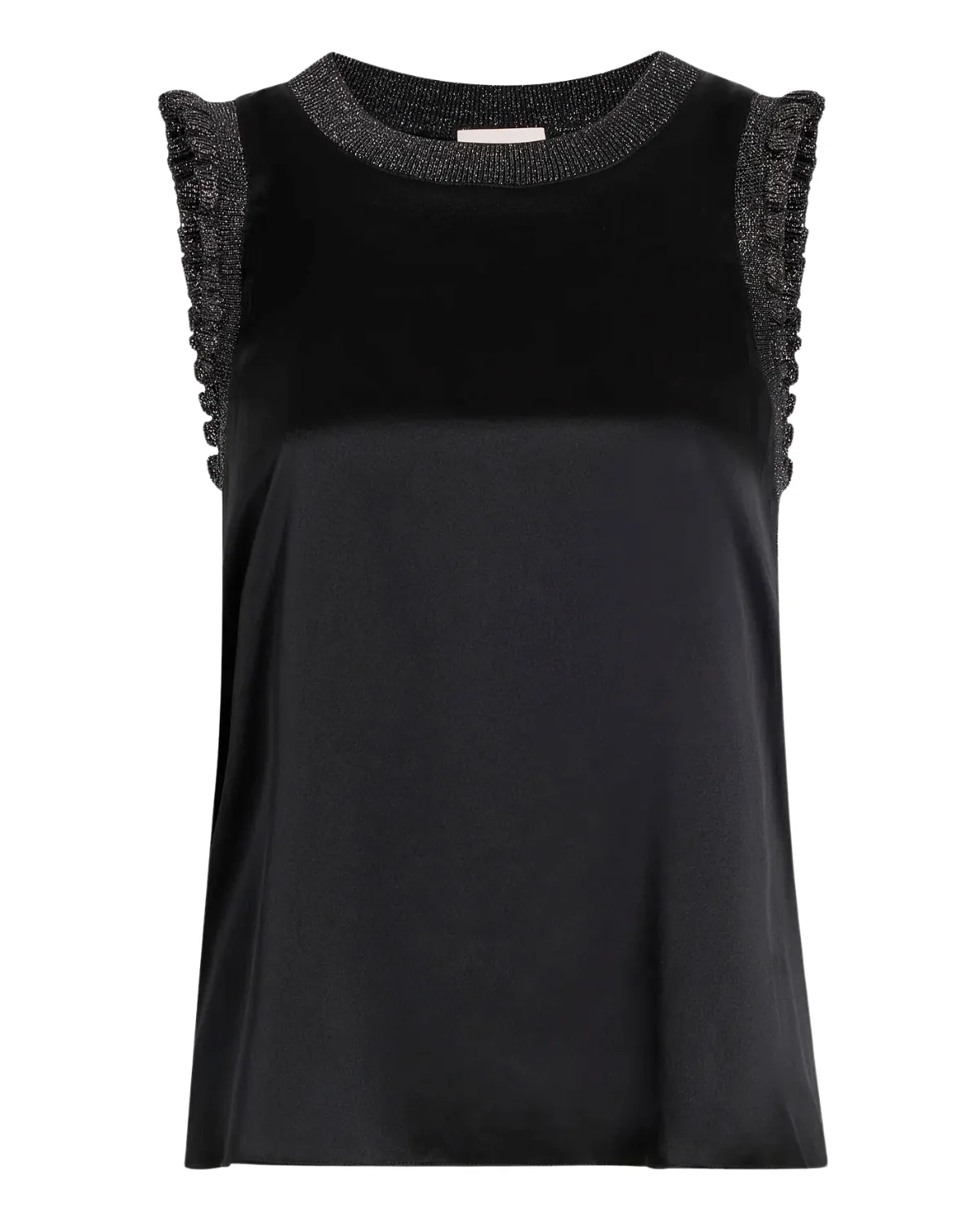 Lurex Lenore Top (Black/Silver)