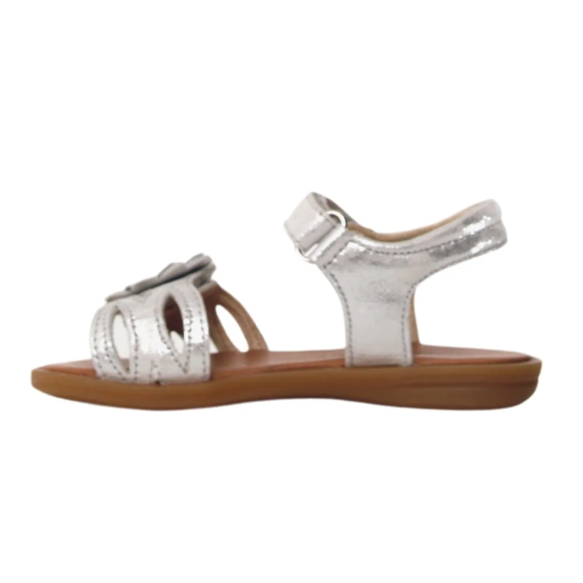 Naturino Girl's (Sizes 26-29) Silver Monet Sandal