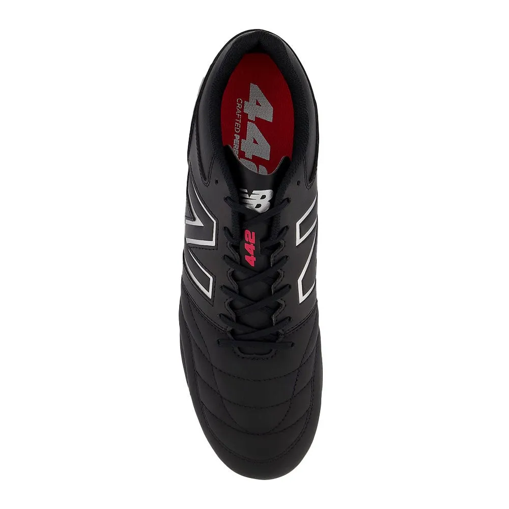 New Balance 442 V2 Team FG D Football Boots (Black/White/Red)