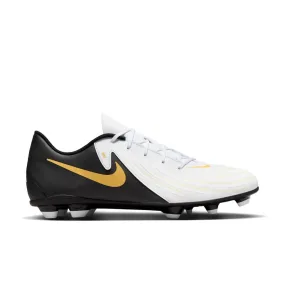 Nike Phantom GX II Club FG/MG Football Boots (White/Black/Metallic Gold)