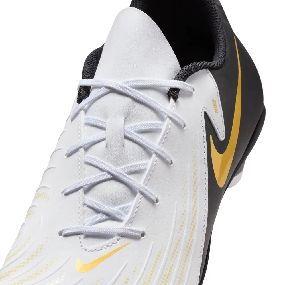 Nike Phantom GX II Club FG/MG Football Boots (White/Black/Metallic Gold)