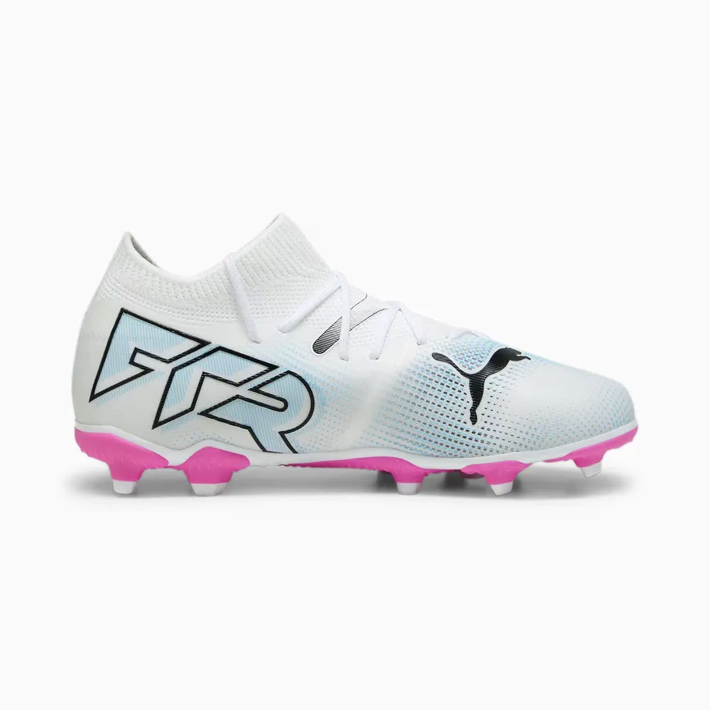 Puma Future 7 Match FG/AG Jnr Football Boots (White/Black/Poison Pink)