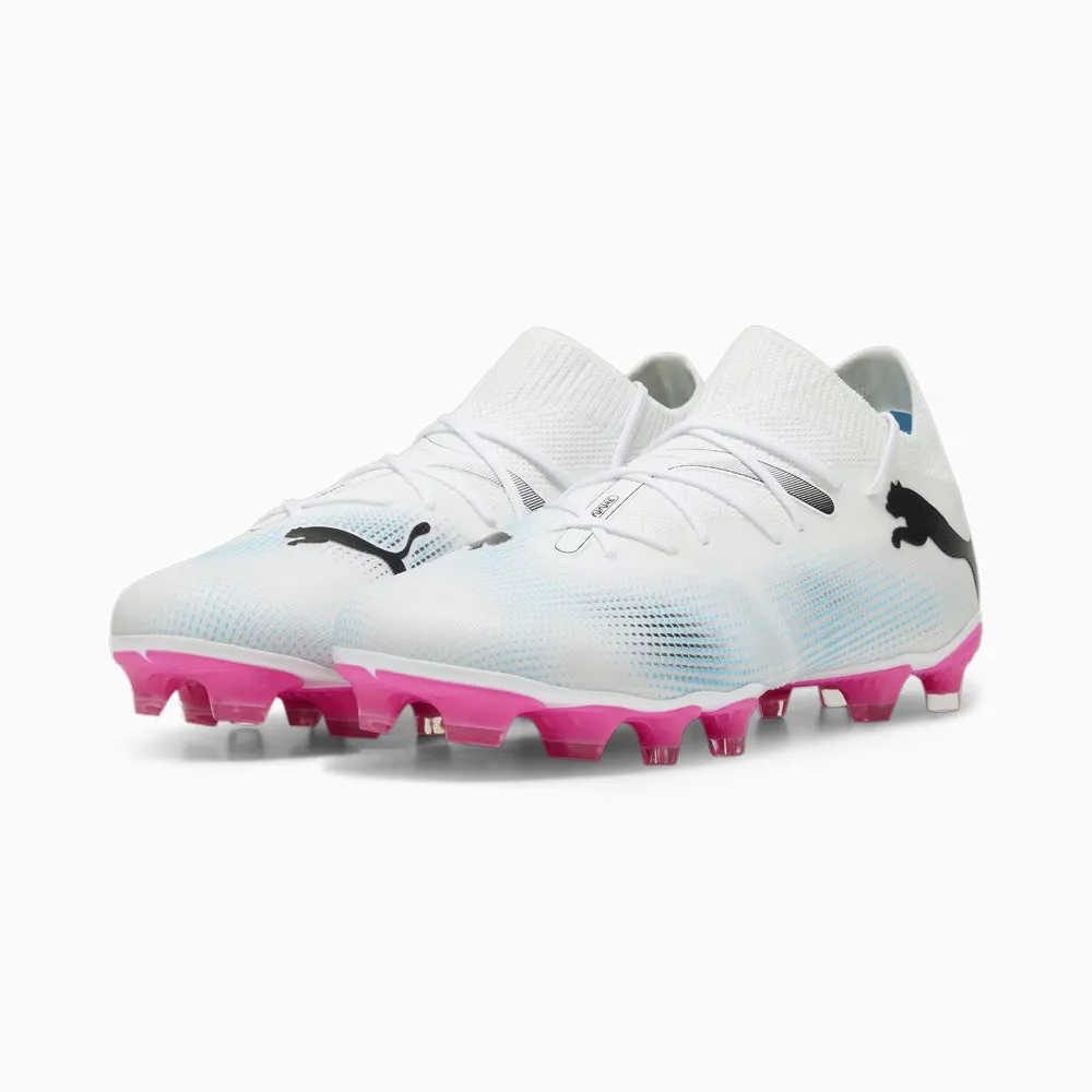 Puma Future 7 Match Womens FG/AG Football Boots (White/Black/Poison Pink)