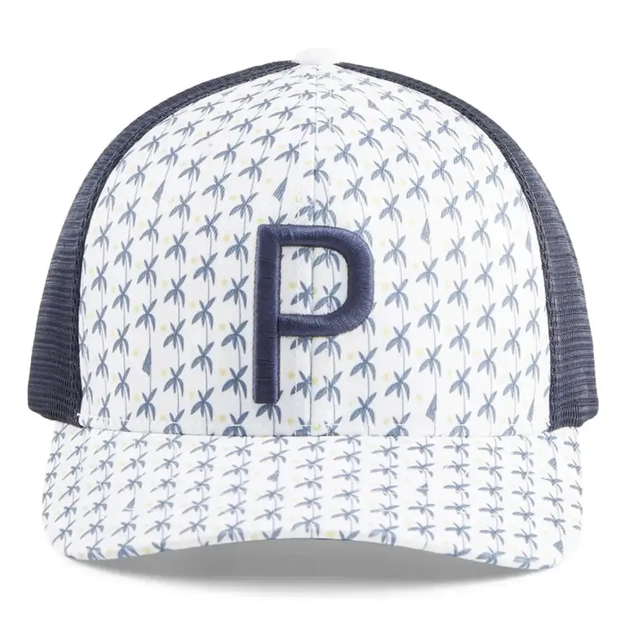 Puma Palms Trucker Cap - White/Navy