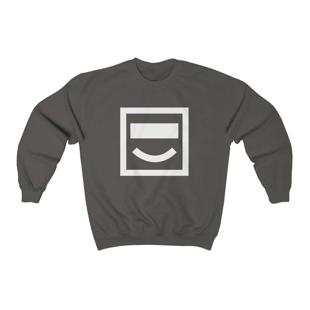 SMILEY CREWNECK SWEATSHIRT - CHARCOAL