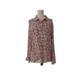 Splash Pink Printed Collared Top | Gently Used |