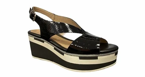 Stonefly women's sandal Diva 10 Patant Leather 213774 000 black