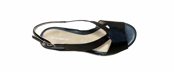 Stonefly women's sandal Diva 10 Patant Leather 213774 000 black