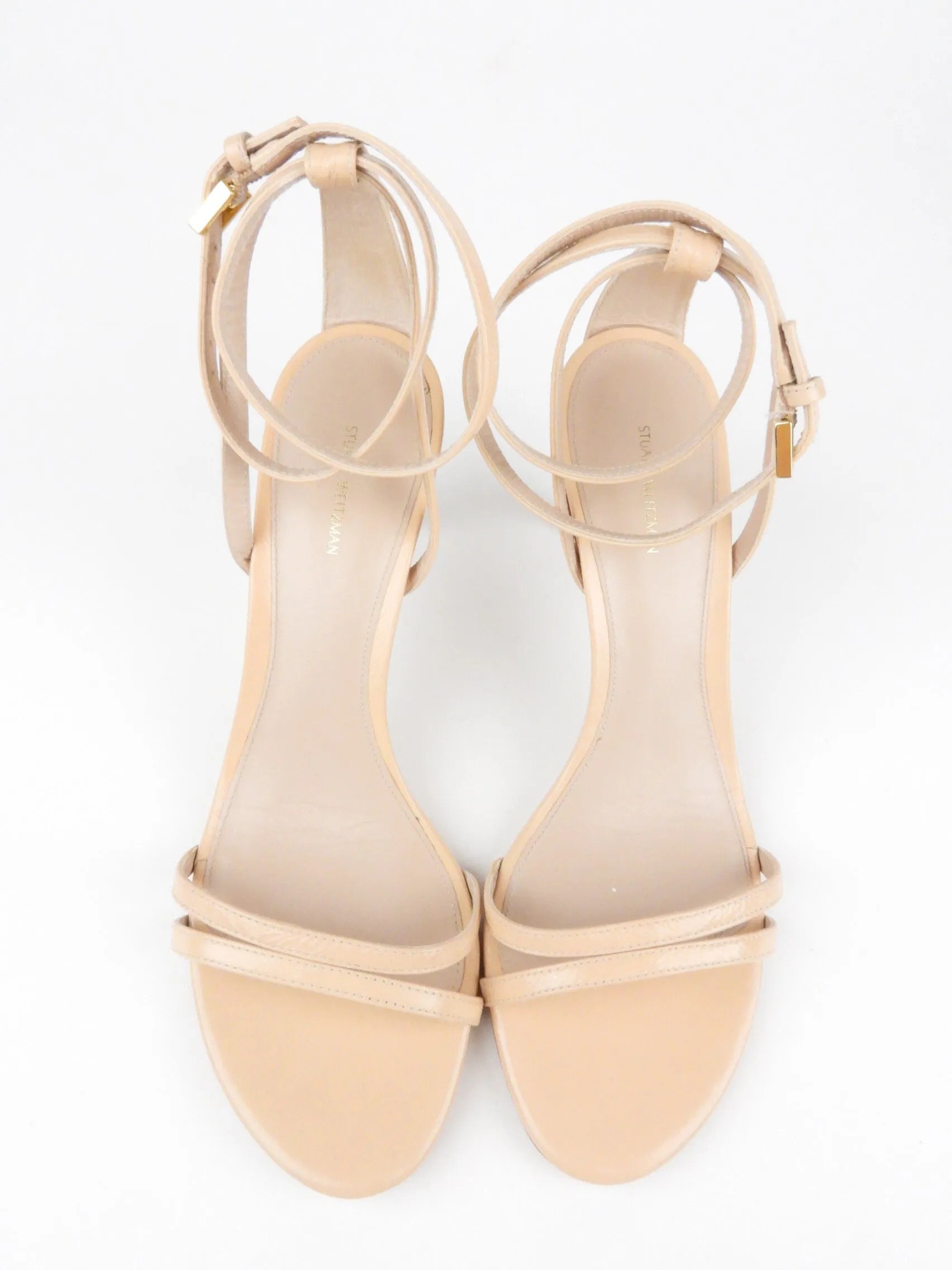 Stuart Weitzman Blush Lexie Strappy Stiletto Sandal - 8.5