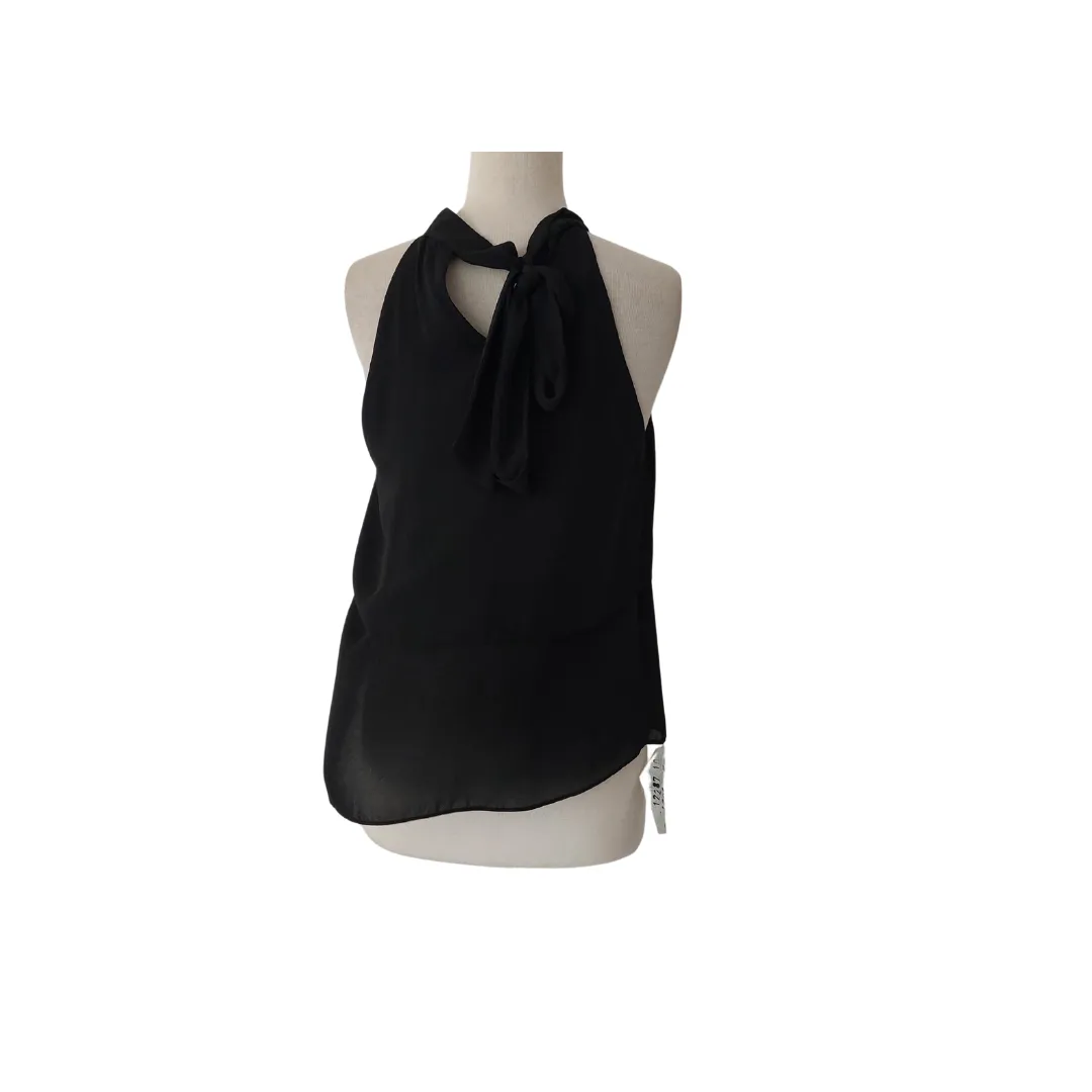 ZARA Black Layered Halterneck Top | Like New |